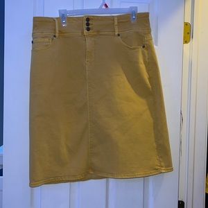 bran new yellow jean skirt, high waisted